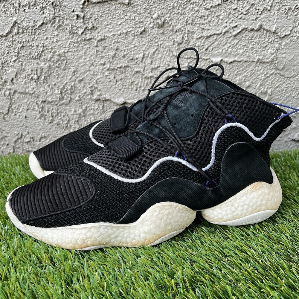 adidas Shoes Men Size 13 CRAZY BYW SHOES CORE BLACK/CLOUD WHITE Sneakers